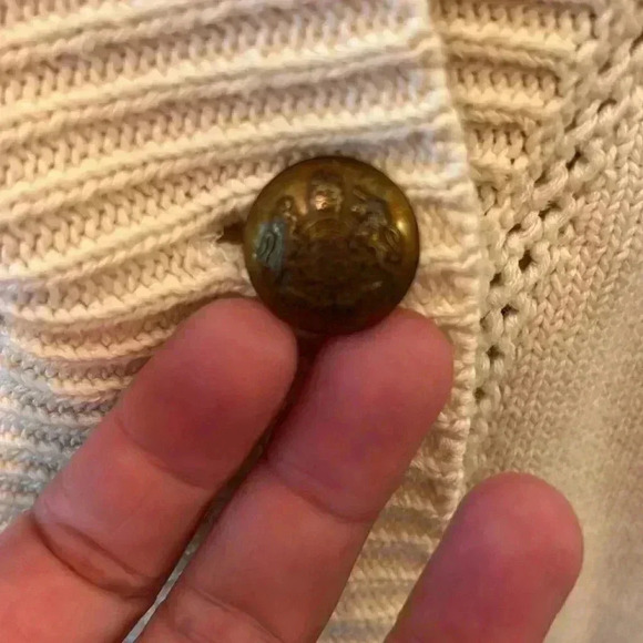 Lauren Ralph Lauren Gold Cardigan Sweater-SZ S - Picture 4 of 9